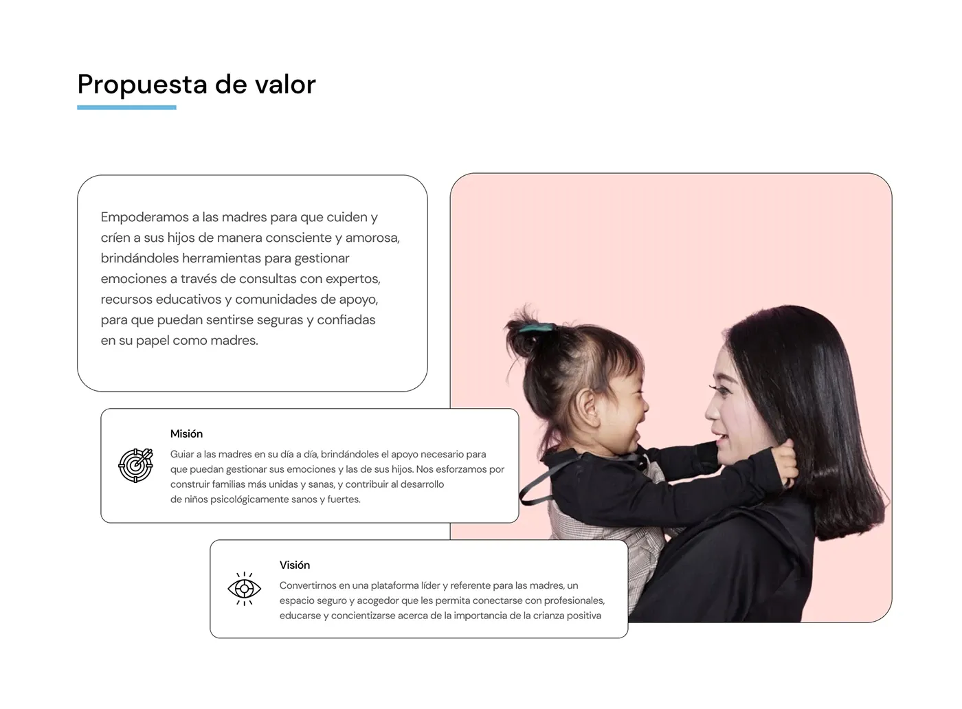 MomCare prototype screens